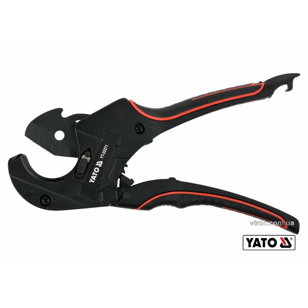 Труборіз для ПВХ труб YATO Ø42 мм алюмінієвий корпус ручка- ABS + TPR - фото 1 Труборіз для ПВХ труб YATO Ø42 мм алюмінієвий корпус ручка- ABS + TPR - фото 1
