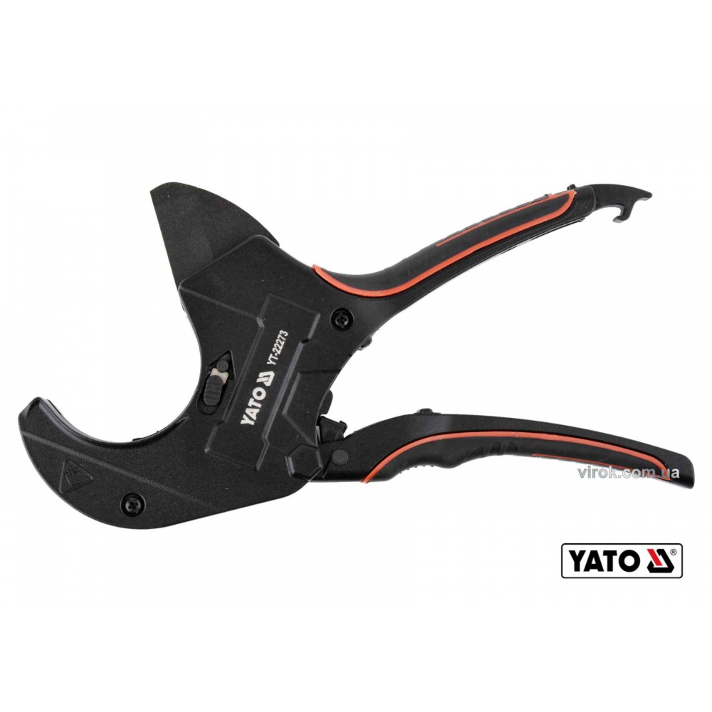 Труборіз для ПВХ труб YATO Ø63 мм алюмінієвий корпус ручка- ABS + TPR - фото 1 Труборіз для ПВХ труб YATO Ø63 мм алюмінієвий корпус ручка- ABS + TPR - фото 1