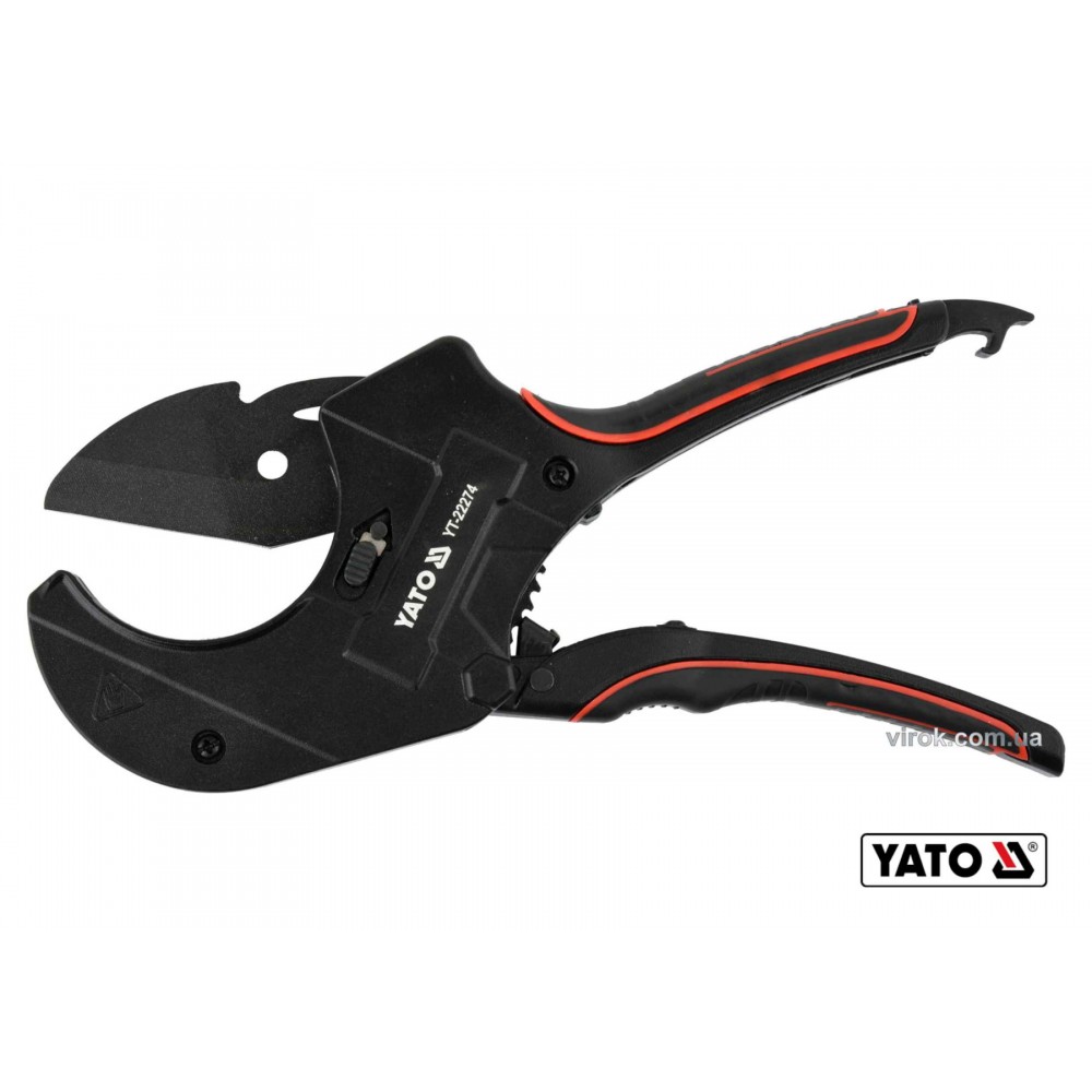 Труборіз для ПВХ труб YATO Ø75 мм алюмінієвий корпус ручка- ABS + TPR - фото 2 Труборіз для ПВХ труб YATO Ø75 мм алюмінієвий корпус ручка- ABS + TPR - фото 2