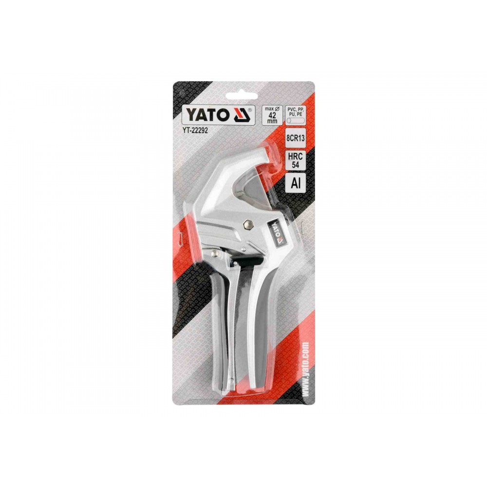 Труборіз для ПВХ труб YATO Ø42 мм алюмінієвий корпус - фото 3 Труборіз для ПВХ труб YATO Ø42 мм алюмінієвий корпус - фото 3