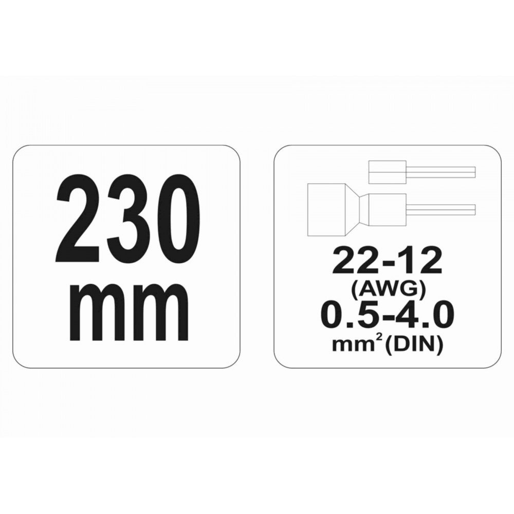 Кліщі для обтискання і зачистки проводів YATO 230 мм - фото 2 Кліщі для обтискання і зачистки проводів YATO 230 мм - фото 2