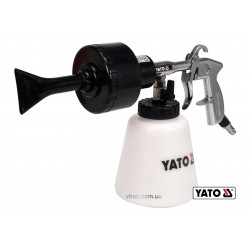 Пістолет пневматичний для утворення піни YATO з турбо-соплом 1 л 113 л/хв 0.62 МПа Пістолет пневматичний для утворення піни YATO з турбо-соплом 1 л 113 л/хв 0.62 МПа
