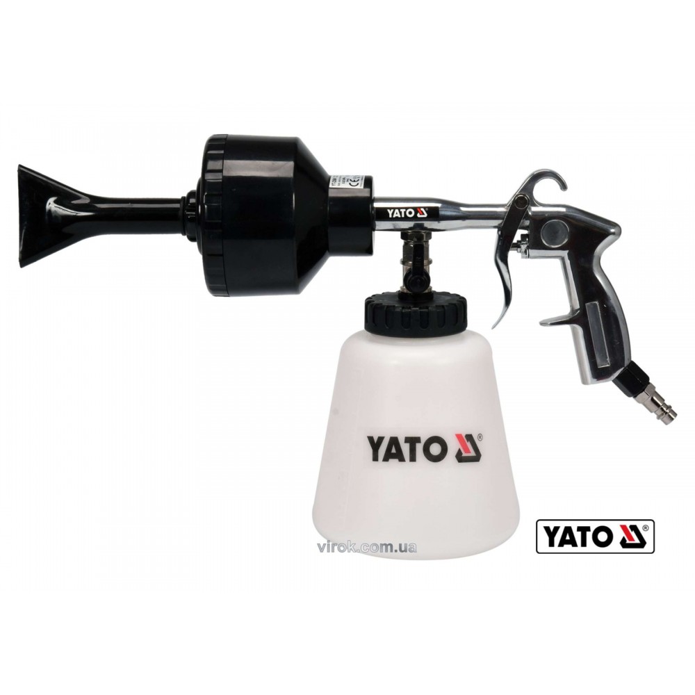 Пістолет пневматичний для утворення піни YATO з турбо-соплом 1 л 113 л/хв 0.62 МПа - фото 1 Пістолет пневматичний для утворення піни YATO з турбо-соплом 1 л 113 л/хв 0.62 МПа - фото 1