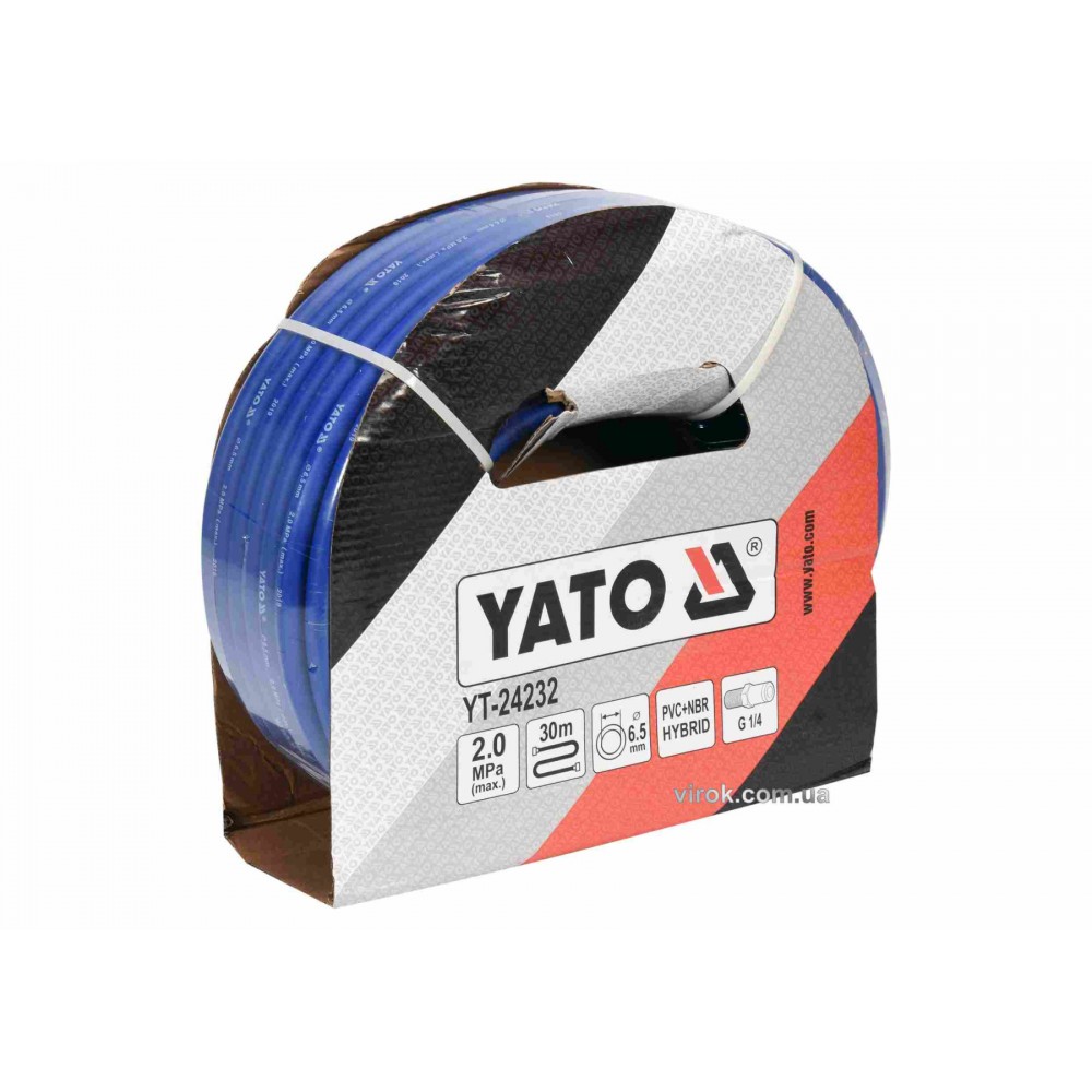 Шланг пневматичний гібридний YATO 6.5 мм x 30 м 1/4" - фото 1 Шланг пневматичний гібридний YATO 6.5 мм x 30 м 1/4" - фото 1