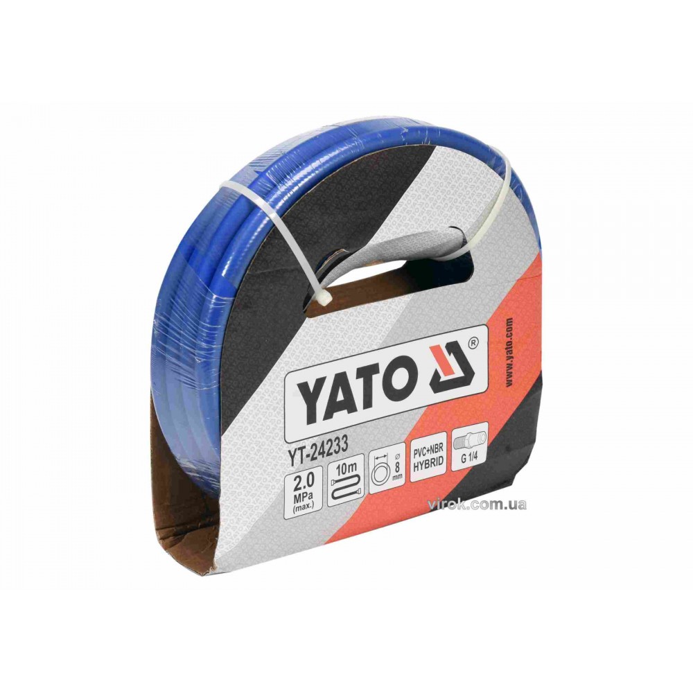 Шланг пневматичний гібридний YATO 8 мм x 10 м 1/4" - фото 1 Шланг пневматичний гібридний YATO 8 мм x 10 м 1/4" - фото 1