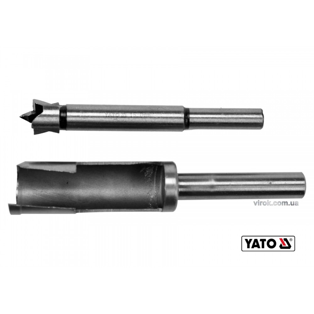 Свердла по дереву: коронка і фреза YATO 15 мм 110/90 мм 2 шт - фото 1 Свердла по дереву: коронка і фреза YATO 15 мм 110/90 мм 2 шт - фото 1