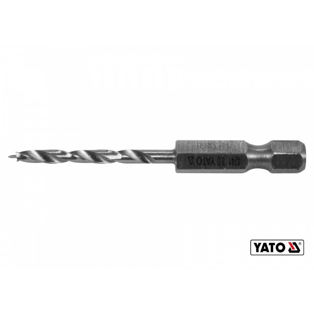 Свердло по дереву YATO Ø3 x 65/35 мм HEX 1/4" HSS 4241 - фото 1 Свердло по дереву YATO Ø3 x 65/35 мм HEX 1/4" HSS 4241 - фото 1