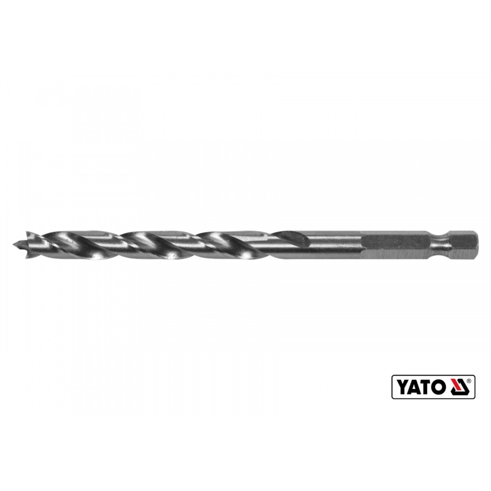 Свердло по дереву спіральне YATO Ø7 x 90/55 мм HEX 1/4" HSS 4241 - фото 1 Свердло по дереву спіральне YATO Ø7 x 90/55 мм HEX 1/4" HSS 4241 - фото 1