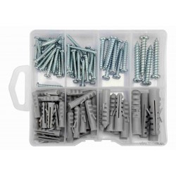 Шурупи оцинковані і дюбелі YATO 104 шт