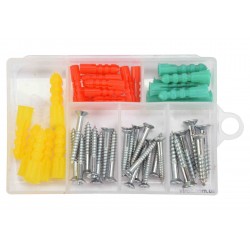 Шурупи оцинковані і дюбелі YATO 52 шт