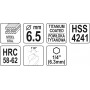 Свердло фрезерувальне по металу YATO HSS-TIN 6.5 x 89 мм HEX - 1/4" - фото 4