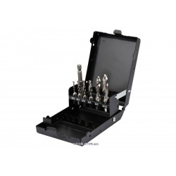 Набір свердл-мітчиків YATO М3-М10 HSS М2 HEX-1/4" з подовжувачем 60 мм 7 шт Набір свердл-мітчиків YATO М3-М10 HSS М2 HEX-1/4" з подовжувачем 60 мм 7 шт