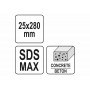 Долото плоске YATO SDS-Max 280 x 25 мм - фото 4