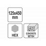 Долото плоске YATO HEX 450 x 125 мм - фото 4
