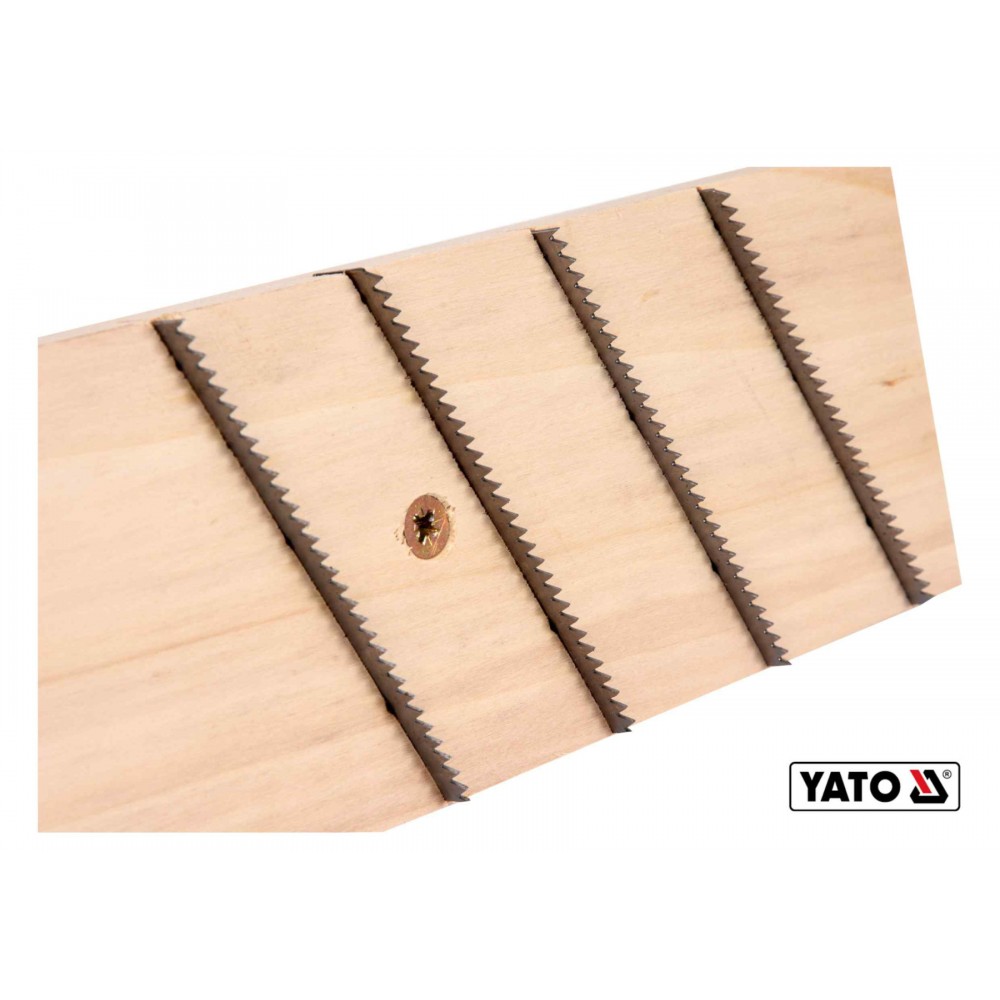 Терка для зняття штукатурки дерев'яна з дрібними зубцями YATO 405 х 84 мм пластикова ручка - фото 3 Терка для зняття штукатурки дерев'яна з дрібними зубцями YATO 405 х 84 мм пластикова ручка - фото 3