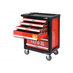 Шафа з інструментами на колесах YATO 97 x 77 x 47 cм з 6 шухлядами 185 шт Шафа з інструментами на колесах YATO 97 x 77 x 47 cм з 6 шухлядами 185 шт