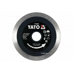 Диск відрізний алмазний по гресу, склу, кераміці для мокрої різки YATO 115 х 1.6 х 10 х 22.2 мм