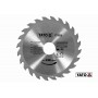 Диск пиляльний по дереву YATO 160 х 30 х 2.8 х 2 мм 24 зубці R.P.M до 9500 1/хв