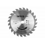 Диск пиляльний по дереву YATO 165 x 16 x 2.2 x 1.5 мм 24 зубці R.P.M до 9500 1/хв
