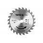 Диск пиляльний по дереву YATO 185 x 20 x 2.2 x 1.5 мм 24 зубці R.P.M до 9500 1/хв