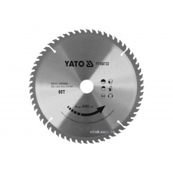 Диск пиляльний по дереву YATO 255 x 30 x 3 x 2 мм 60 зубців R.P.M до 6000 1/хв