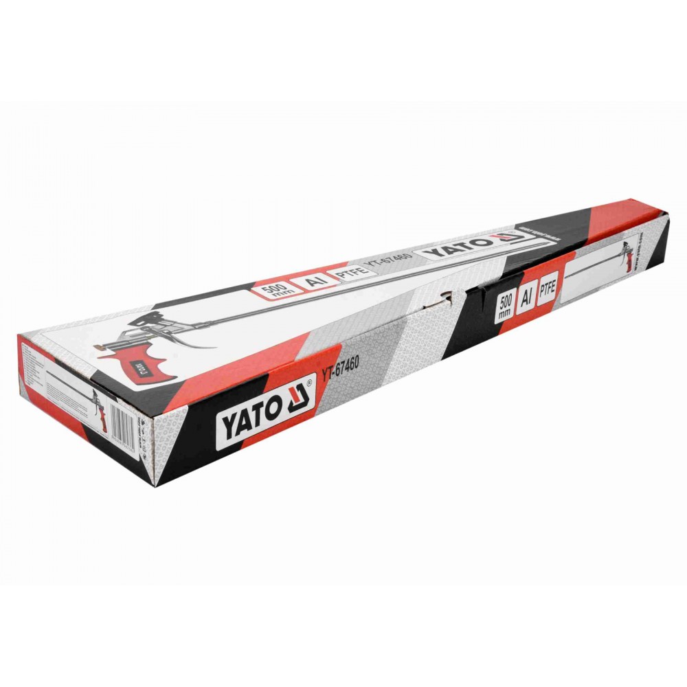 Пістолет для нанесення монтажної піни з подовженим соплом YATO 500 мм алюмінієвий - фото 2 Пістолет для нанесення монтажної піни з подовженим соплом YATO 500 мм алюмінієвий - фото 2