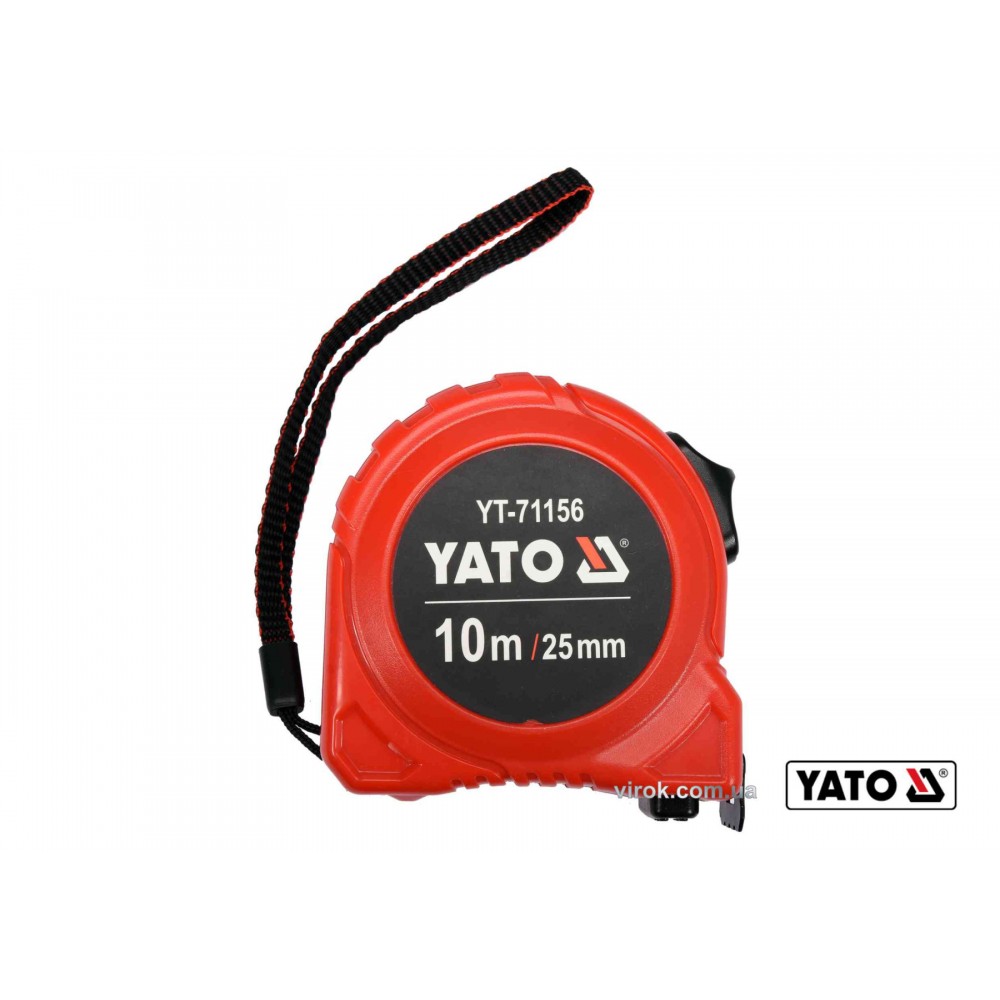 Рулетка YATO 10 м x 25 мм зі сталевою стрічкою і нейлоновим покриттям і подвійним блокуванням - фото 1 Рулетка YATO 10 м x 25 мм зі сталевою стрічкою і нейлоновим покриттям і подвійним блокуванням - фото 1