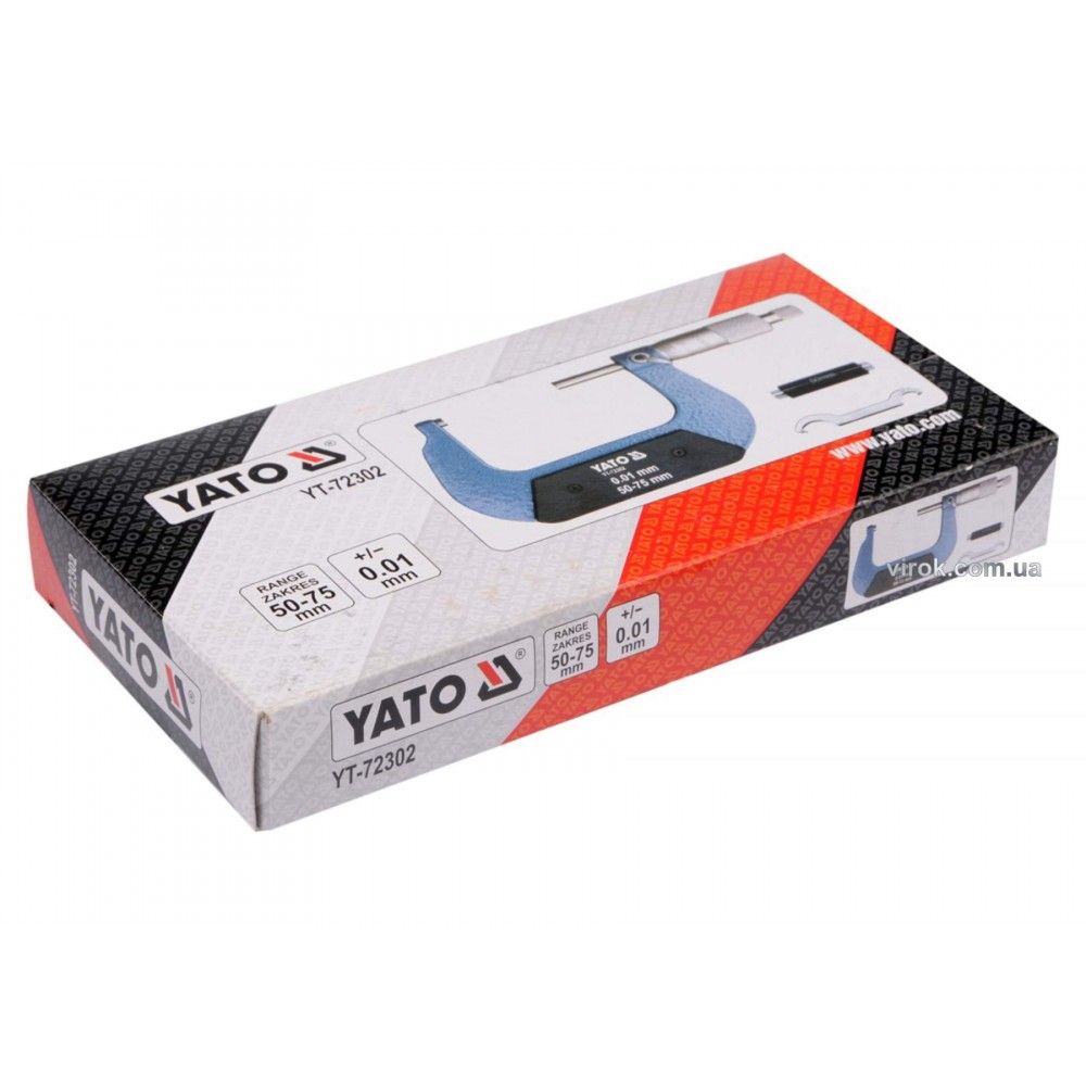 Мікрометр YATO 50-75 мм - фото 3 Мікрометр YATO 50-75 мм - фото 3