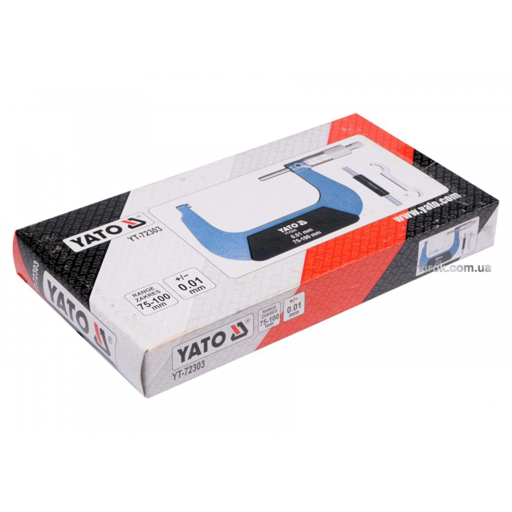 Мікрометр YATO 75-100 мм - фото 3 Мікрометр YATO 75-100 мм - фото 3