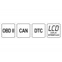 Тестер діагностичний OBD2 автомобіля YATO з LCD-дисплеєм - фото 6