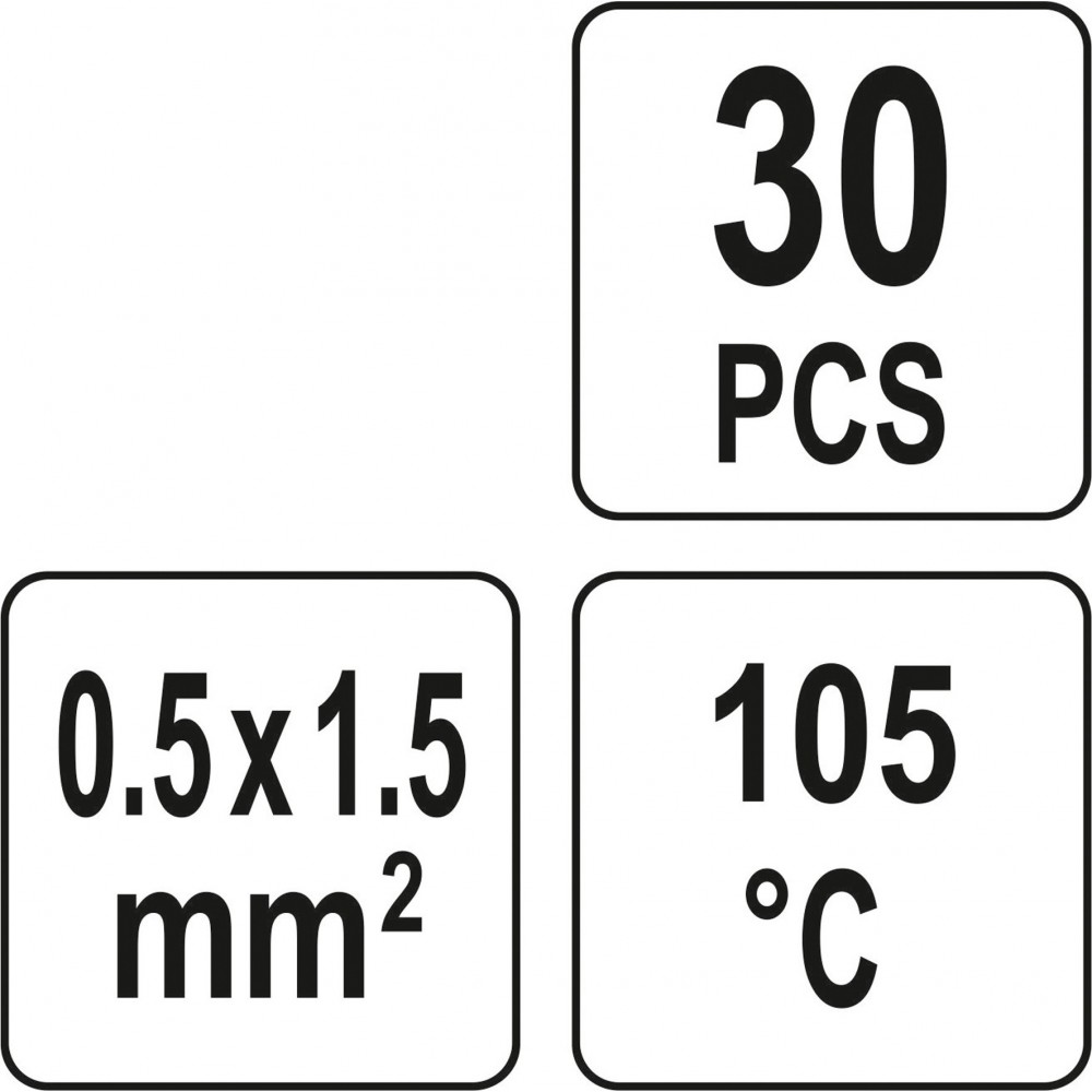 Кембрики термоусадні до 105°C з оловом YATO, для провідників 0.5-1.5 мм², 30 шт. - фото 3 Кембрики термоусадні до 105°C з оловом YATO, для провідників 0.5-1.5 мм², 30 шт. - фото 3