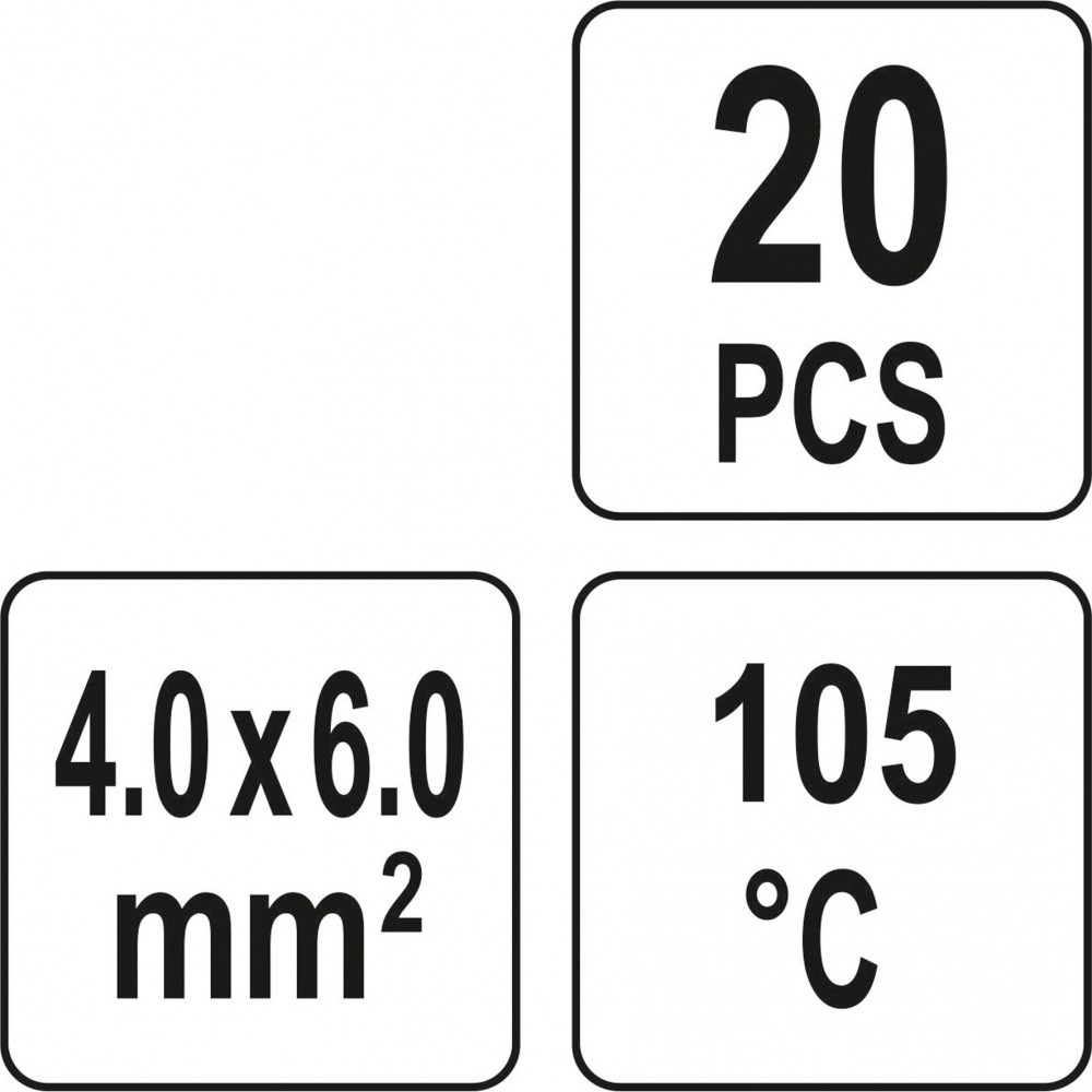 Кембрики термоусадні до 105°C з оловом YATO, для провідників 4-6 мм², 20 шт. - фото 3 Кембрики термоусадні до 105°C з оловом YATO, для провідників 4-6 мм², 20 шт. - фото 3