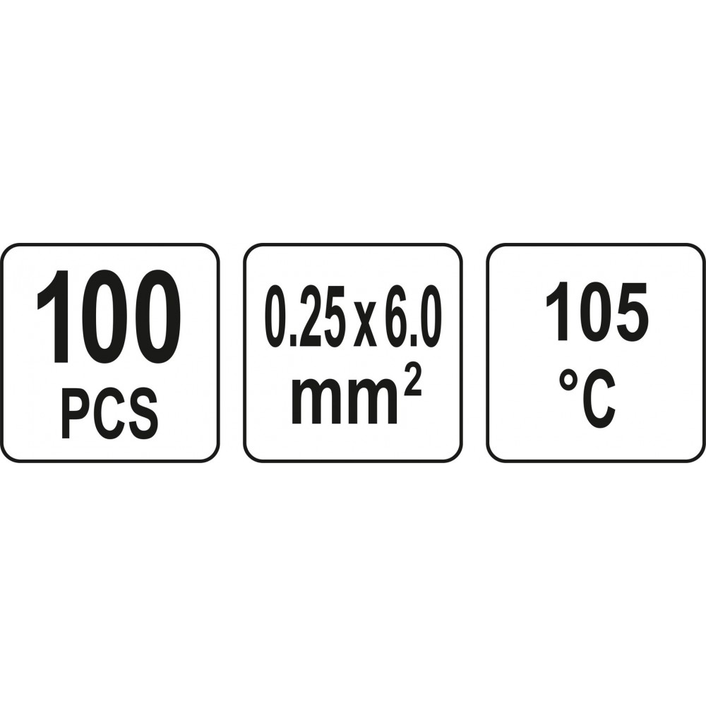 Кембрики термоусадні до 105°C з оловом YATO, для провідників 0.25-6 мм², 100 шт. - фото 3 Кембрики термоусадні до 105°C з оловом YATO, для провідників 0.25-6 мм², 100 шт. - фото 3