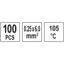 Кембрики термоусадні до 105°C з оловом YATO, для провідників 0.25-6 мм², 100 шт. - фото 4 Кембрики термоусадні до 105°C з оловом YATO, для провідників 0.25-6 мм², 100 шт. - фото 4