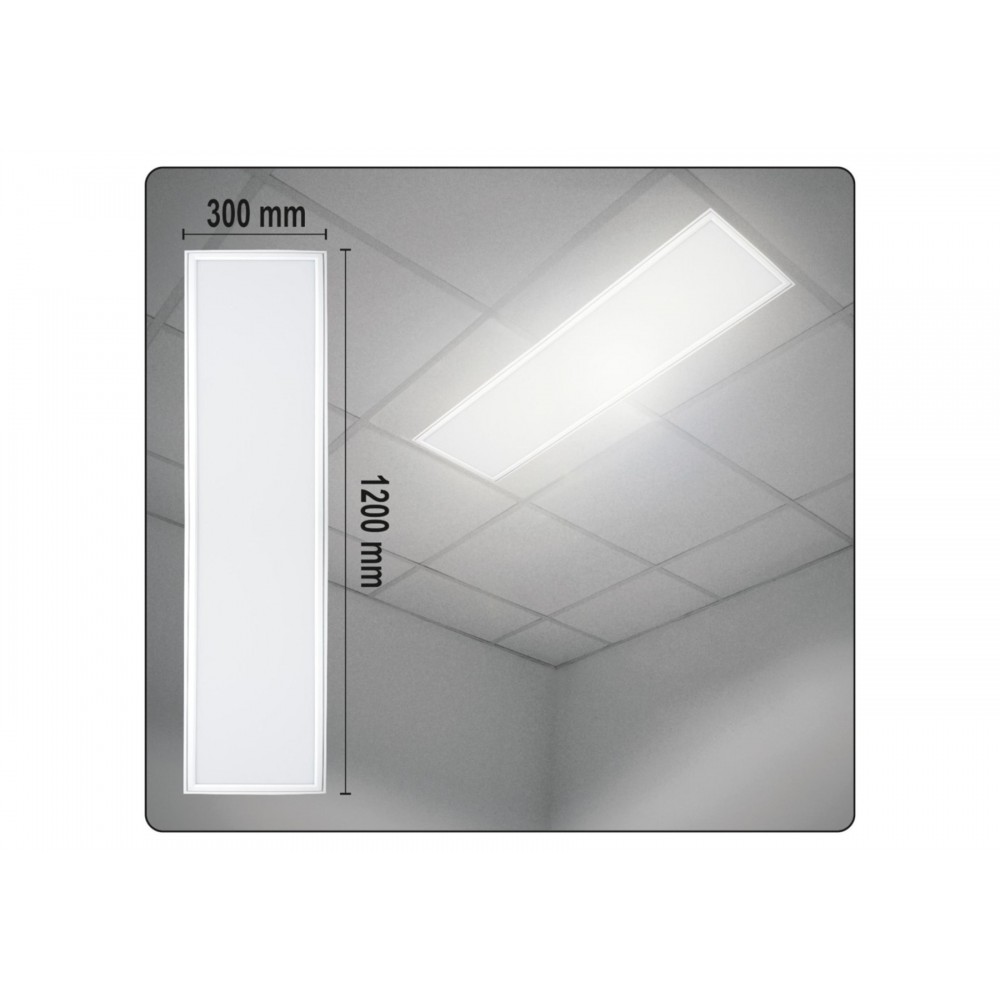 Світильник на стелю діодний з обрамленням YATO 40 Вт 2800 лм рамка- 1200 х 300 х 15 мм - фото 1 Світильник на стелю діодний з обрамленням YATO 40 Вт 2800 лм рамка- 1200 х 300 х 15 мм - фото 1