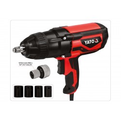 Гайковерт ударний мережевий YATO 1/2" 1020 Вт 600 Нм 2600 об/хв + 4 головки і кейс Гайковерт ударний мережевий YATO 1/2" 1020 Вт 600 Нм 2600 об/хв + 4 головки і кейс