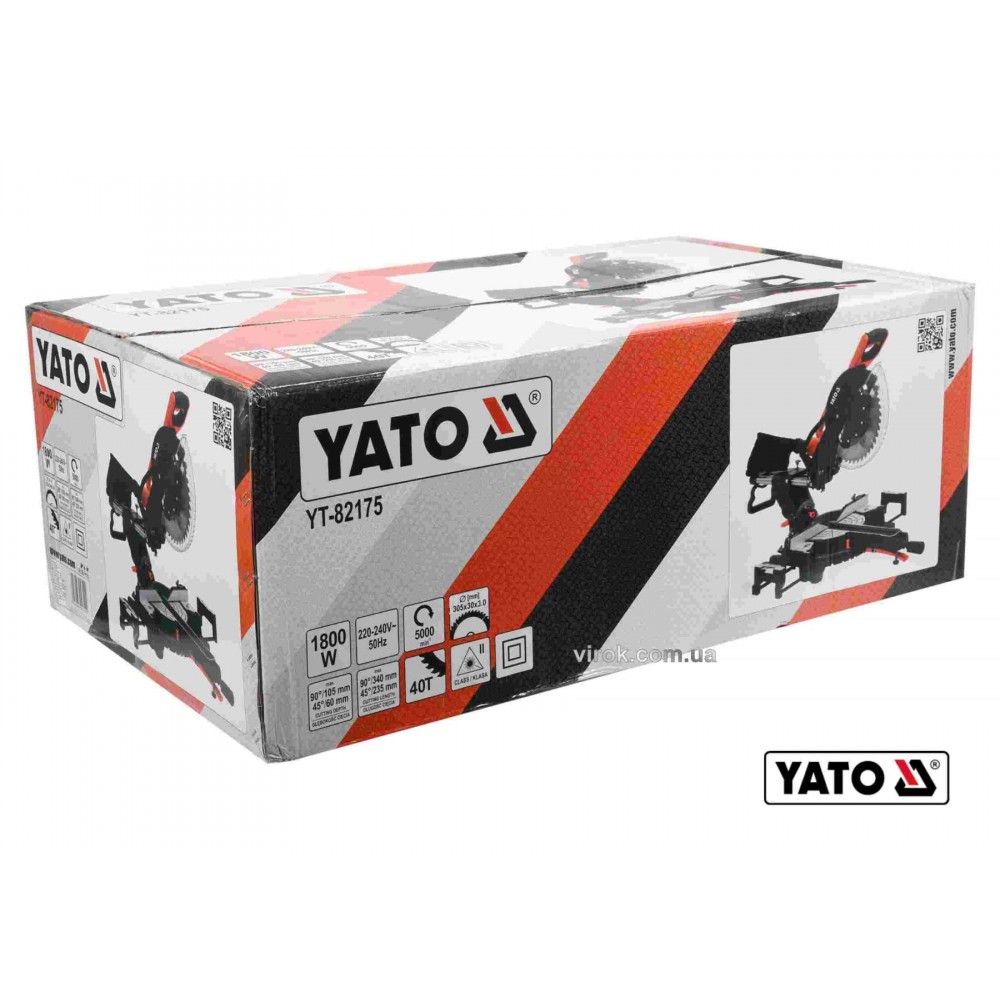 Пила торцьовальна з лазером і протяжкою YATO 1.8 кВт диск 305 x 30 мм - фото 6 Пила торцьовальна з лазером і протяжкою YATO 1.8 кВт диск 305 x 30 мм - фото 6