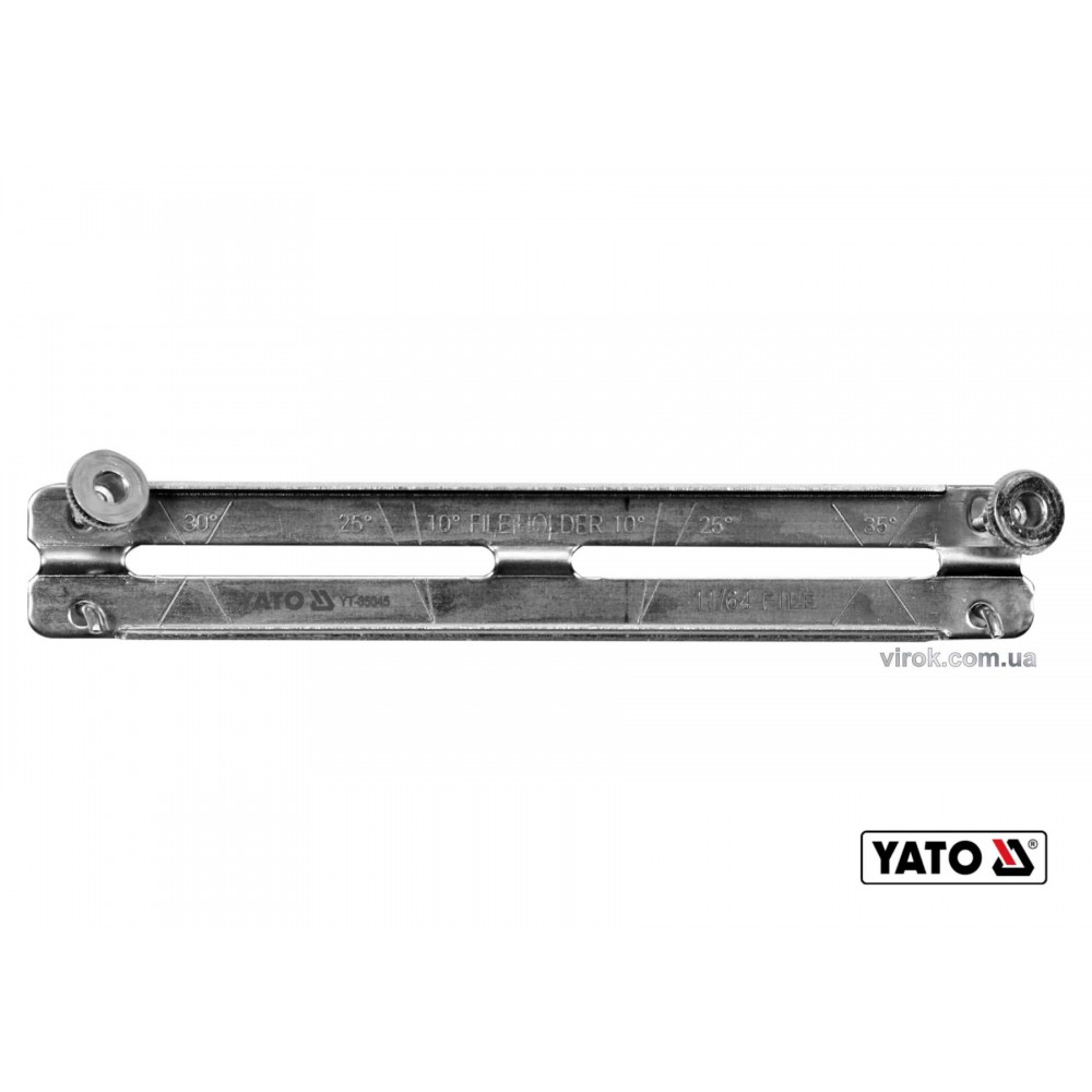 Направляюча до напильника YT-85026 з гвинтовим кріпленням YATO Ø4.5 x 190 х 30 мм під 25°/30°/35° - фото 1 Направляюча до напильника YT-85026 з гвинтовим кріпленням YATO Ø4.5 x 190 х 30 мм під 25°/30°/35° - фото 1