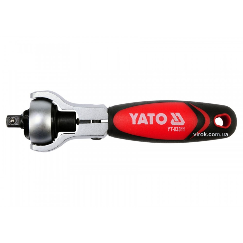 Тріщатка 1/4" з обертовою головкою YATO 115 мм 72 зубці - фото 3 Тріщатка 1/4" з обертовою головкою YATO 115 мм 72 зубці - фото 3