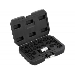 Торцеві головки до гвинтів колісних дисків авто AUDI YATO: з квадратом- 1/2", компл. 22 шт [20]