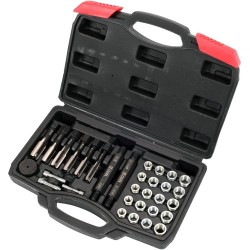 Набір для ремонту різьби "свічок" запалення YATO M8- М12 мм, 33 елем. Набір для ремонту різьби "свічок" запалення YATO M8- М12 мм, 33 елем.