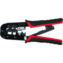 Кліщі для обтискання і зачистки проводів YATO, тип RJ45, RJ11, L=190 мм Кліщі для обтискання і зачистки проводів YATO, тип RJ45, RJ11, L=190 мм